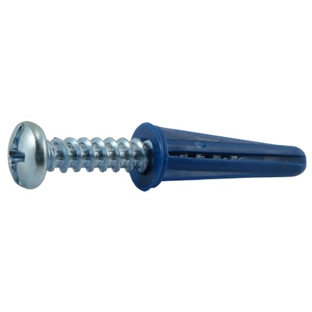 Midwest Fastener Screw Anchor, 7/8" L, Plastic, 100 PK 07571